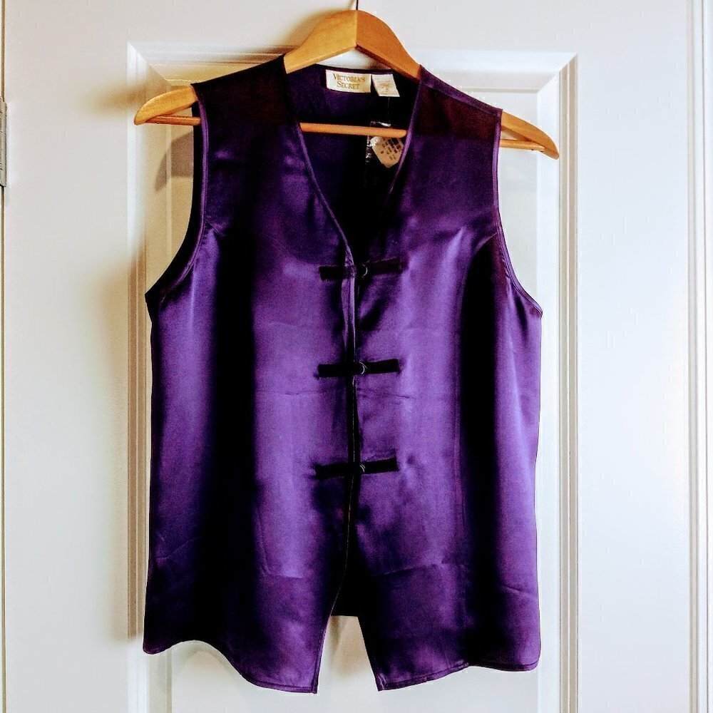 Victoria's Secret Purple Silk Sleeveless Top NWT